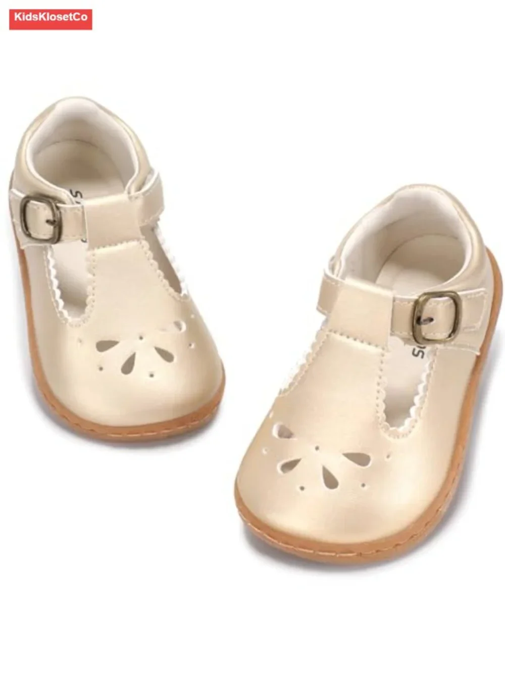 Wide Toe Box Mary Jane Flats with Hook and Loop Strap, Non Slip Sole